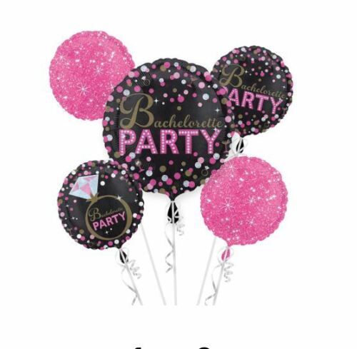 Pink Black Bachelorette Sassy Party Balloon Bouquet Kit