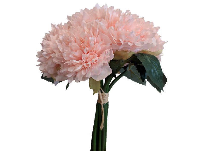 Frilly Peony Bouquet Light Pink L19xW17xH27