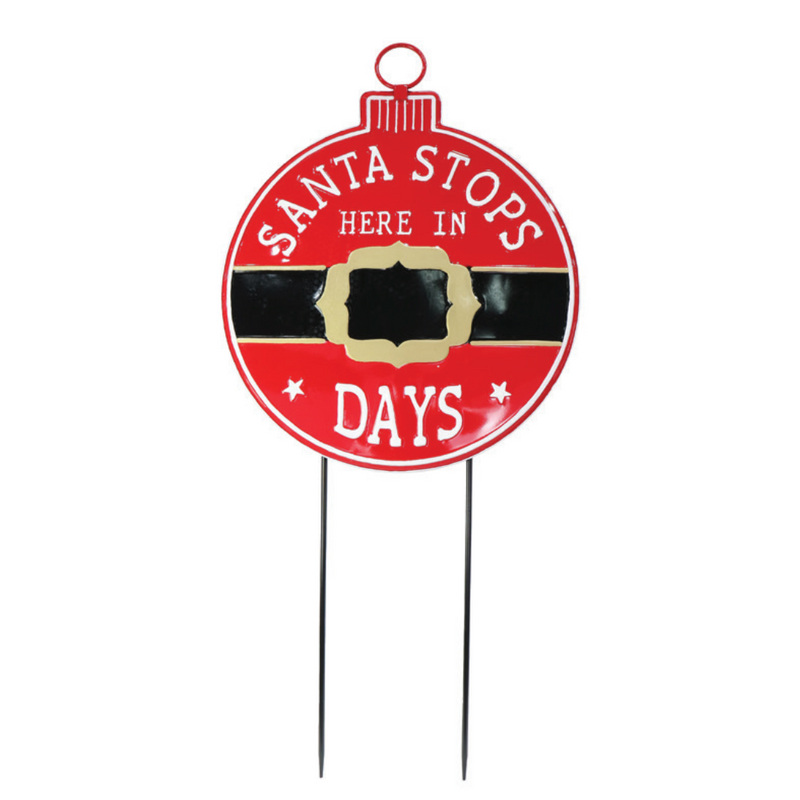 RONIS SANTA STOP COUNTDOWN YARD STAKE 125CM