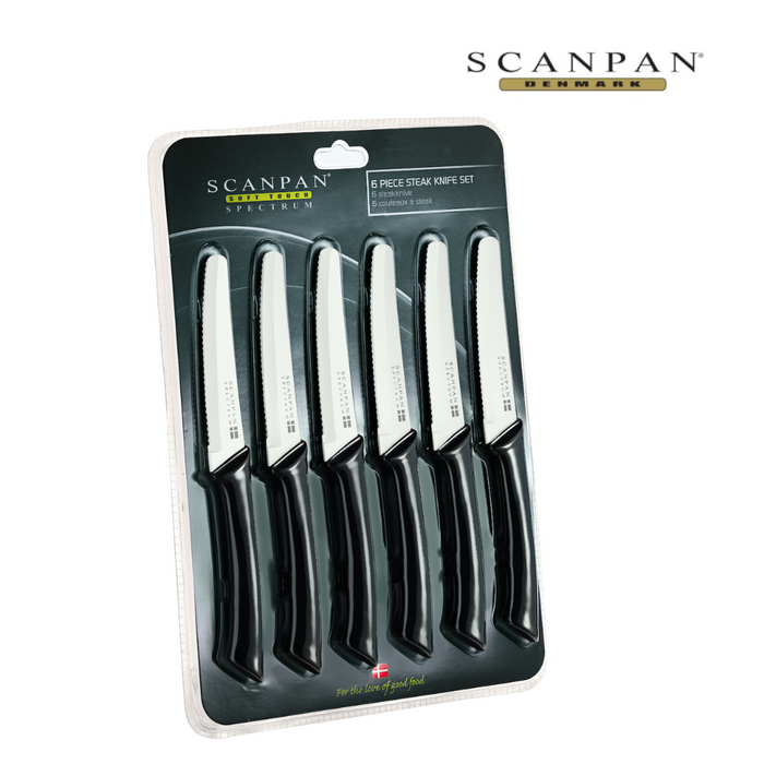  Scanpan Spectrum Steak Knife 6 Piece Set - Black