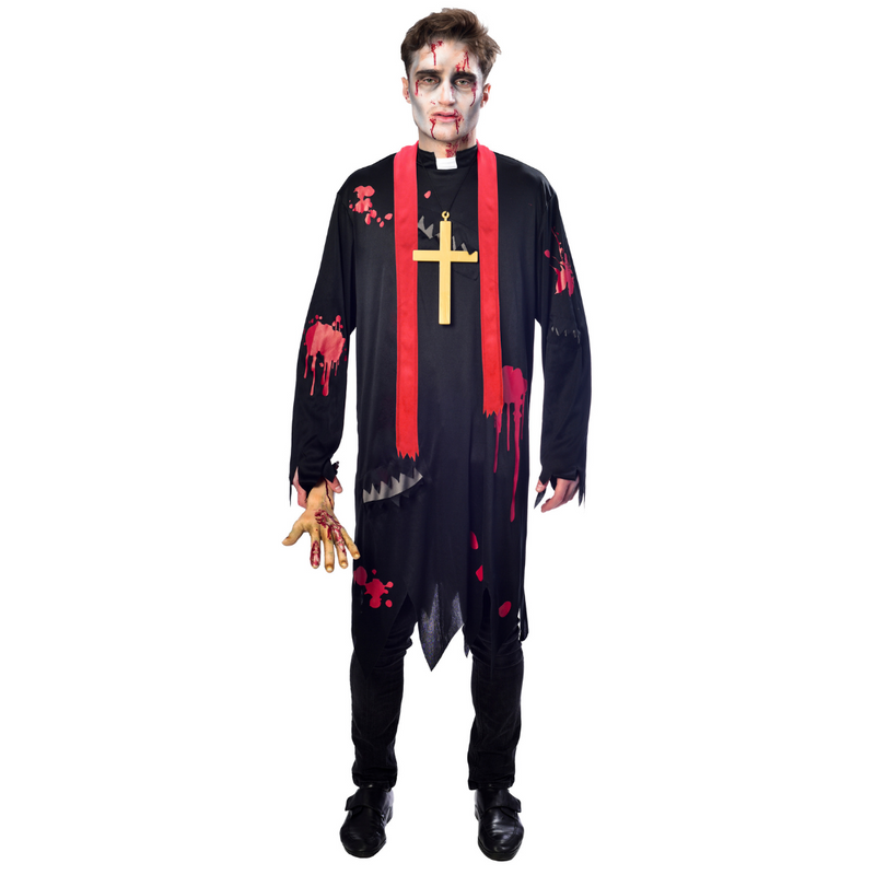 Scary Bloody Priest Mens Costume