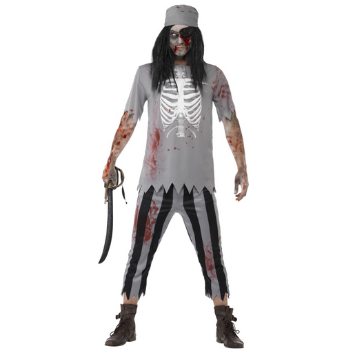 Scary Dark Pirate Mens Costume