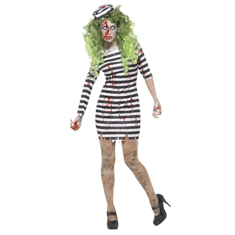 Scary Zombie Prisoner Ladies Costume