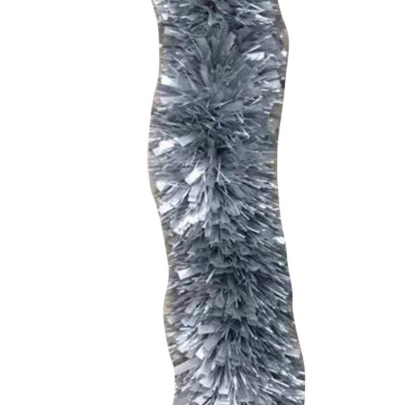 Silver Fine Cut Tinsel 16ply 12cm