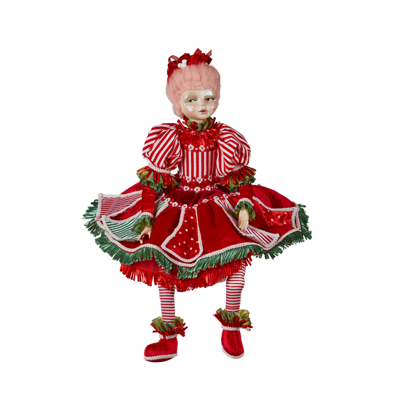 Sitting Candy Cane Fairy 61cm