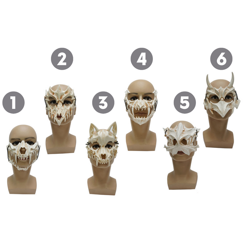 RONIS SKELETAL HALF FACE MASK ASSORTED