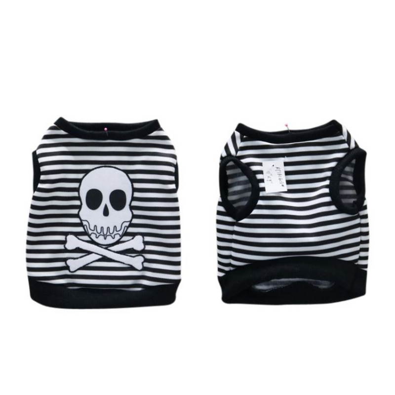 Skull & Crossbones Pet Jacket Halloween costume for dogs and cats