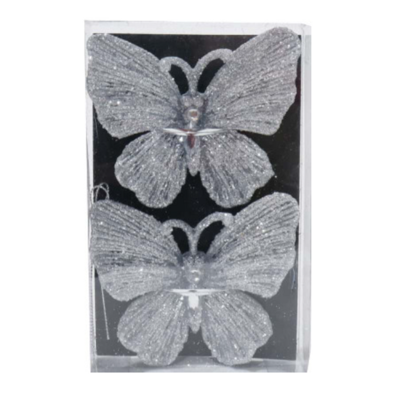 SPARKLE BUTTERFLY DECO 2pk Asst