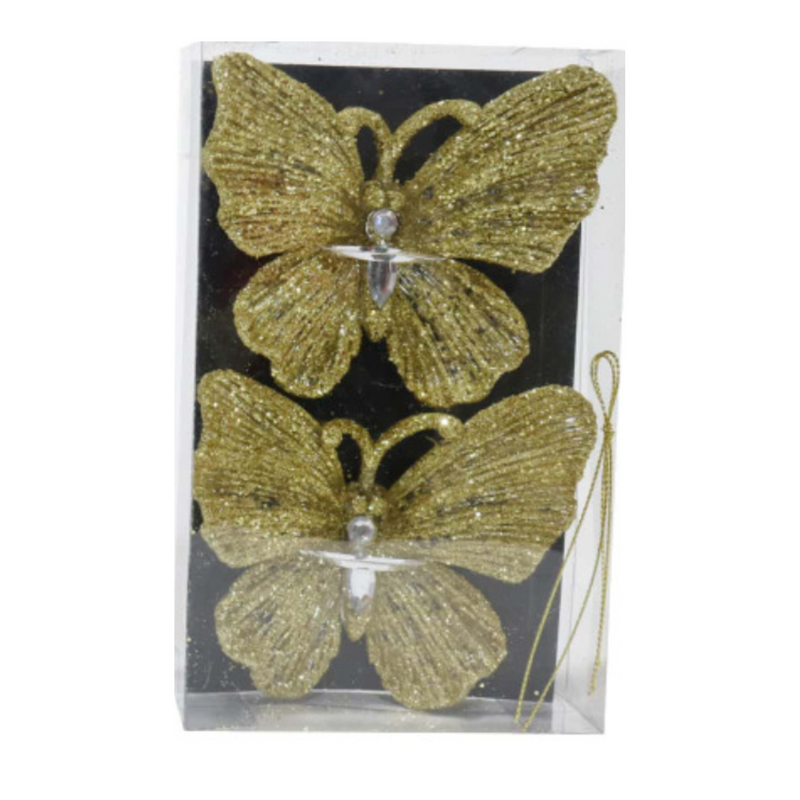 SPARKLE BUTTERFLY DECO 2pk Asst