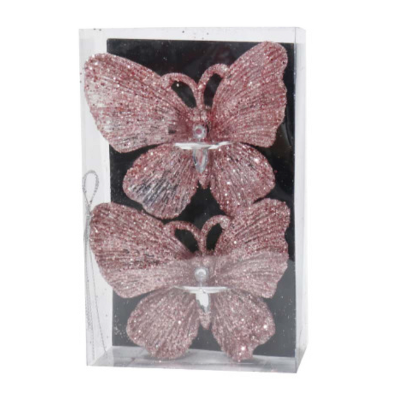 SPARKLE BUTTERFLY DECO 2pk Asst