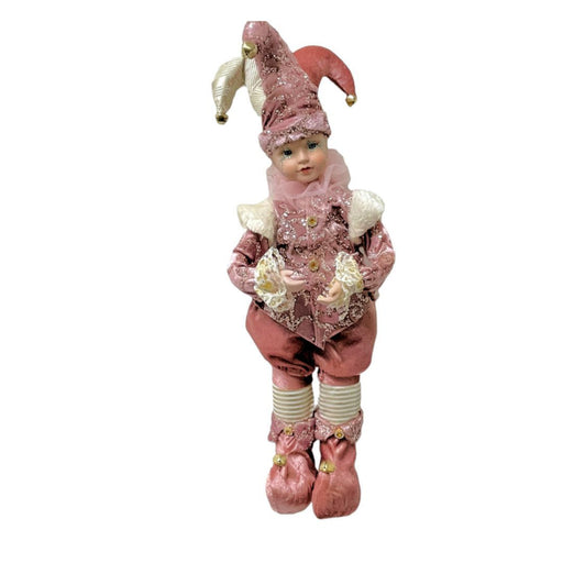 RONIS STANDING JESTER MUSICAL MOVEMENT 43CM PINK