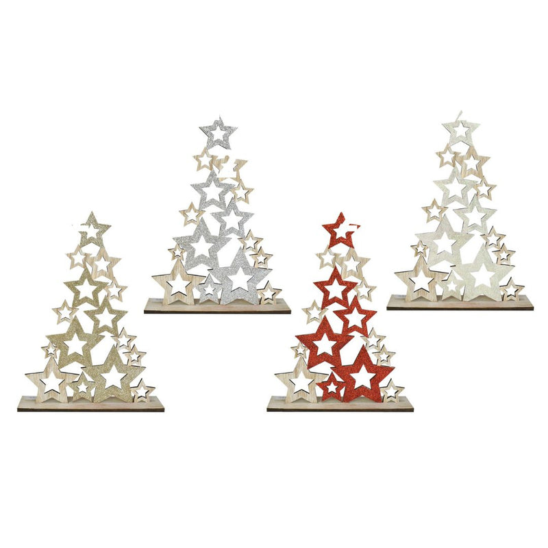 Ronis Star Tree Decoration Glitter 30cm Assorted