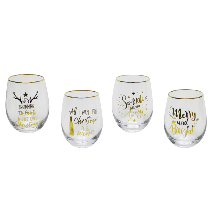 Stemless Glass Gold 550ml