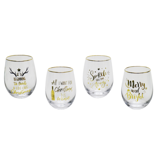 Stemless Glass Gold 550ml