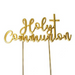 RONIS SUGAR CRAFTY HOLY COMMUNION CAKE TOPPER GOLD PLATED