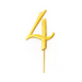 RONIS SUGAR CRAFTY NUMBER 4 CAKE TOPPER 7CM GOLD