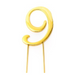 RONIS SUGAR CRAFTY NUMBER 9 CAKE TOPPER 7CM GOLD
