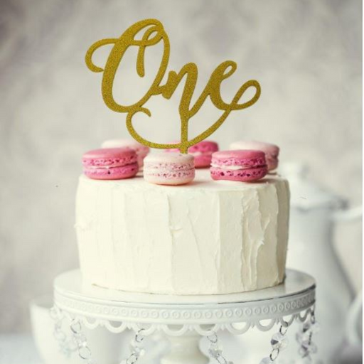 RONIS SUGAR CRAFTY NUMBER ONE CAKE TOPPER GOLD