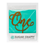 RONIS SUGAR CRAFTY NUMBER ONE CAKE TOPPER GOLD