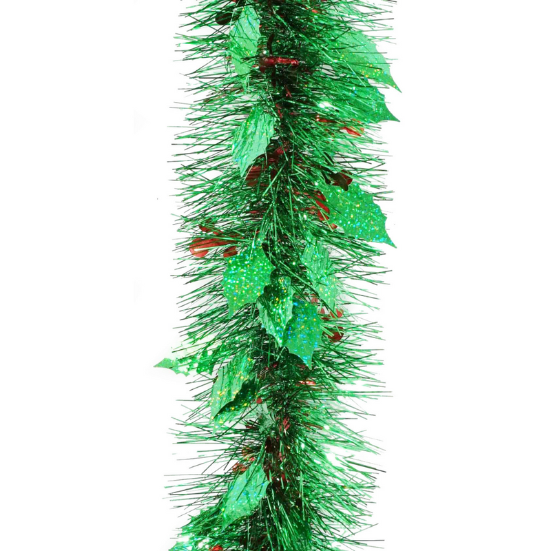 Tinsel Laser Holly Berry 200cm