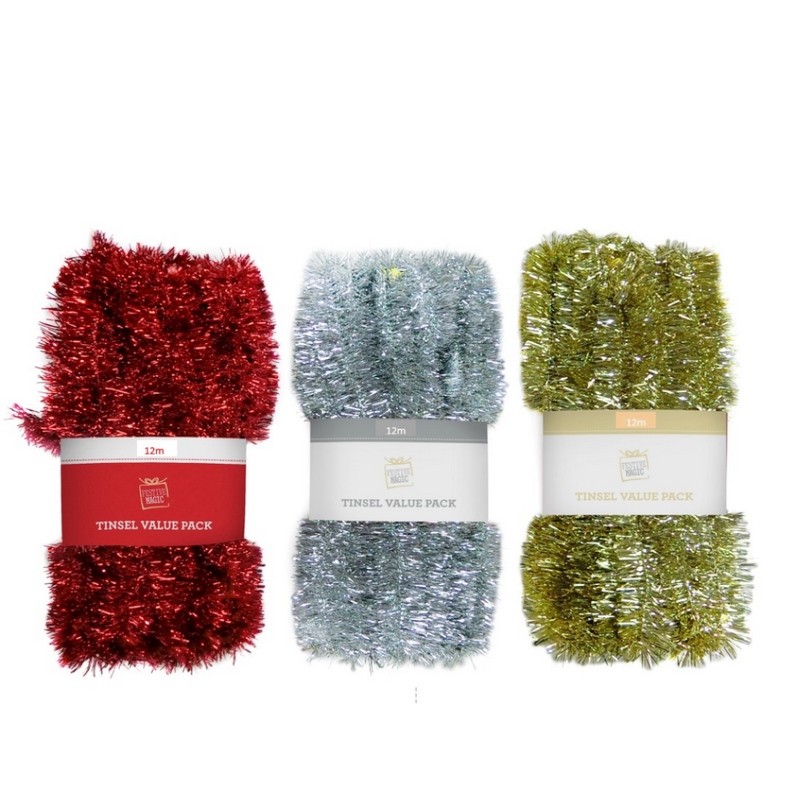 TINSEL BULK 12m 2ply 3Asst