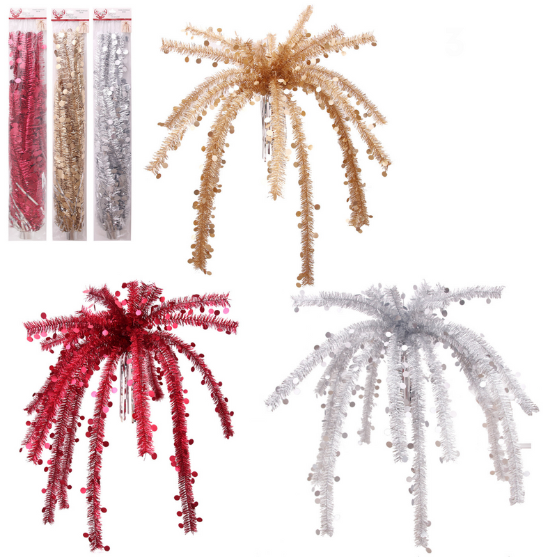 Ronis Tinsel Fountain Traditional Mix 90cm