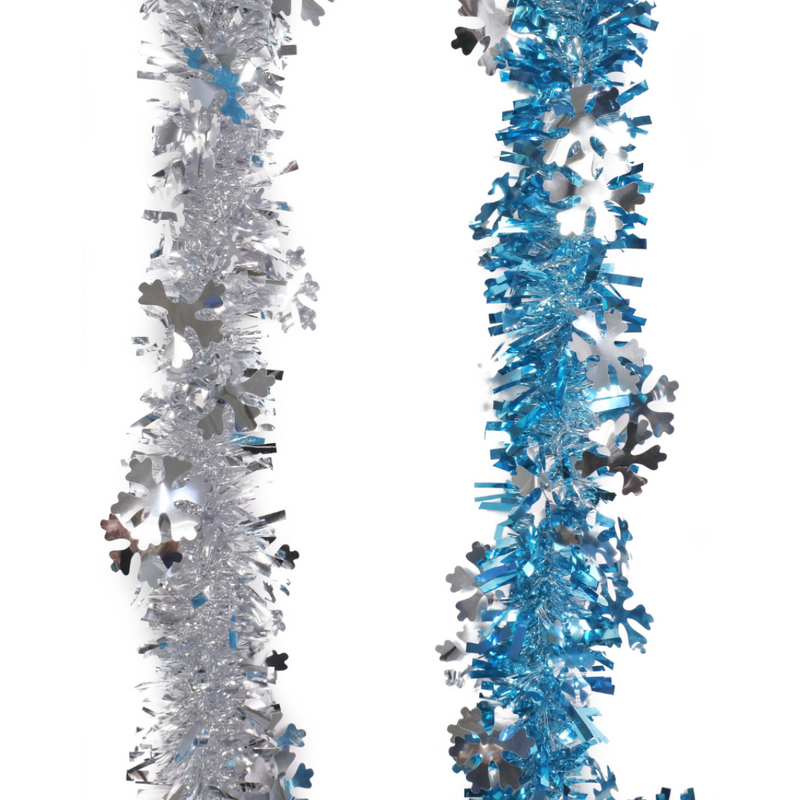 Tinsel Metallic Snowflake 2m