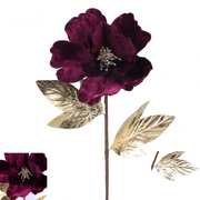 Ronis Velour Flower 60cm Burgundy