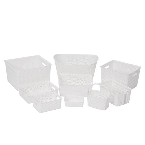 Wicker Design Organiser Basket 35x29x13cm