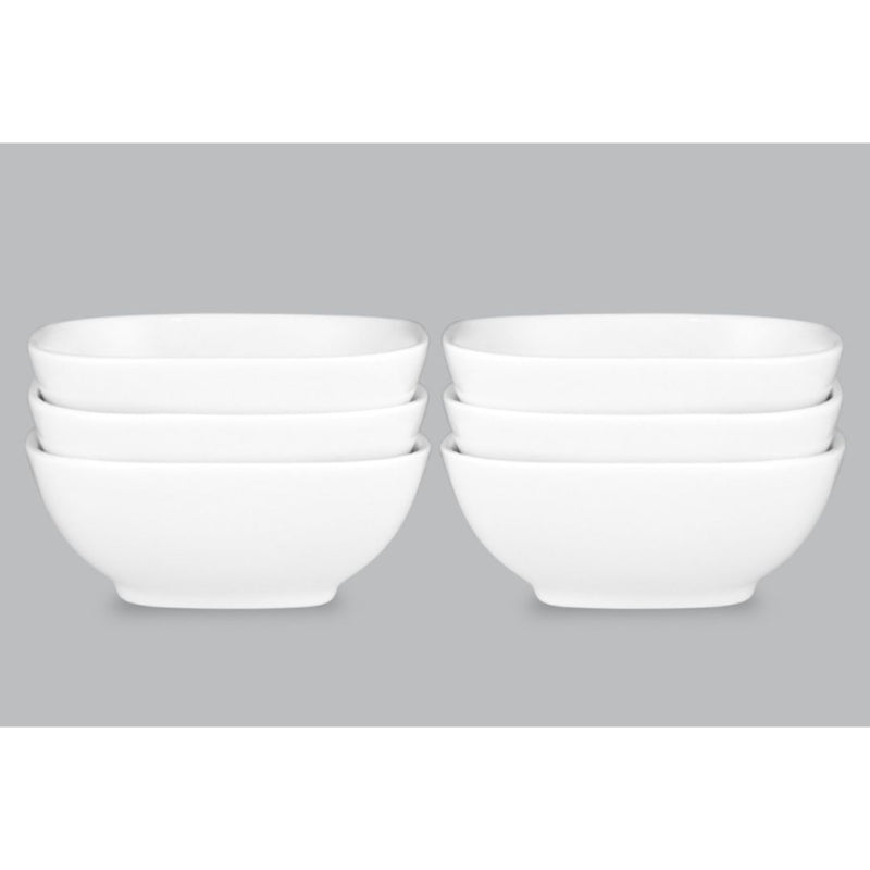 Wilkie Brothers Square Bowl New Bone Set of 6 10cm