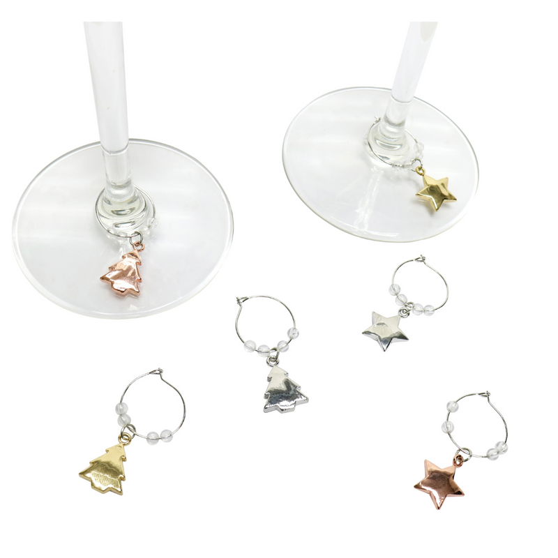 Wine Charms Metallic 6pk