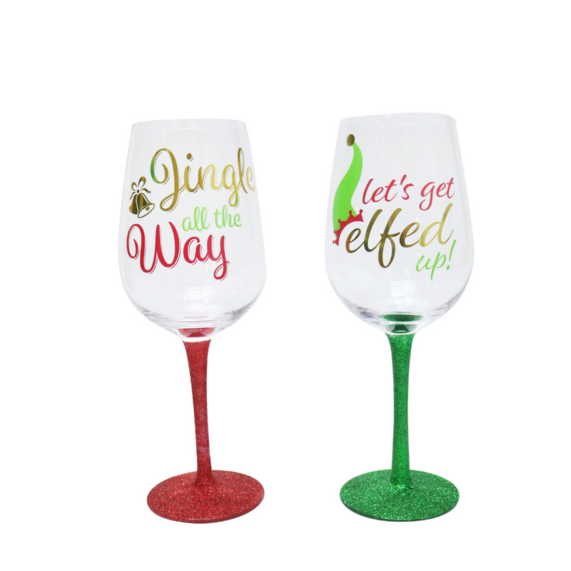 Wine Glass Glitter Foil