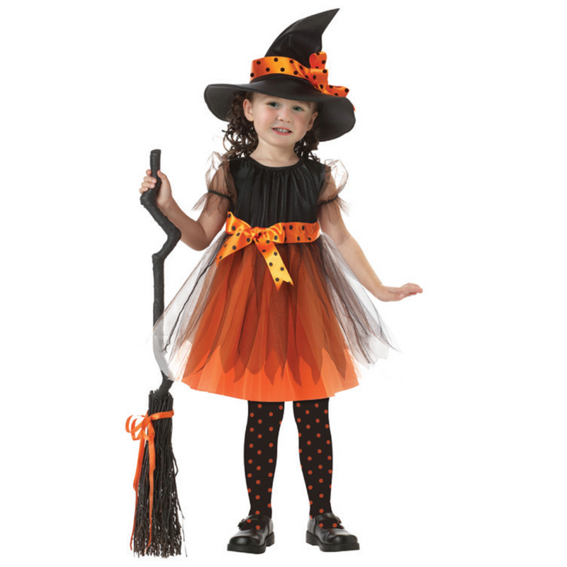Ronis Witch Girls Basic Costume Orange